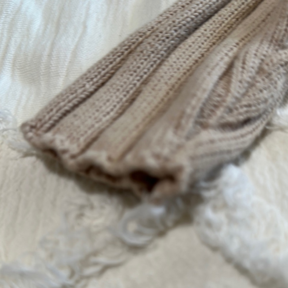 Beige Ribbed Knit Sweater - Picture 10 of 11